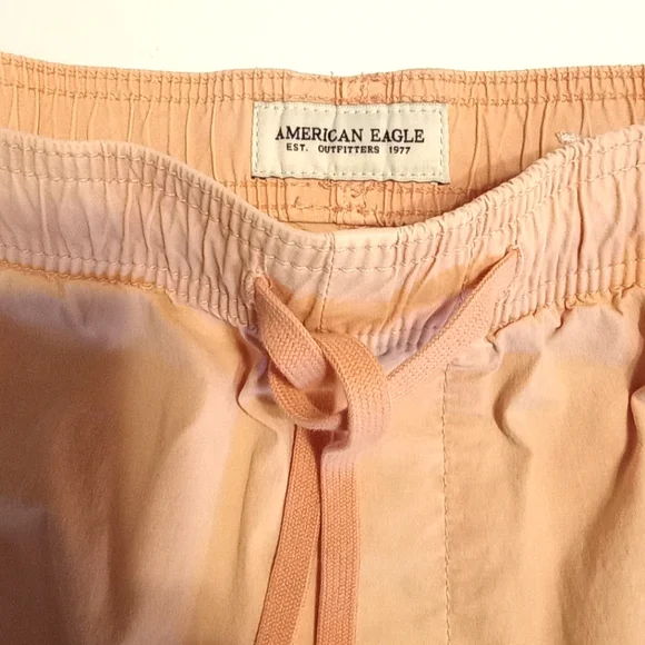 American Eagle Salmon Men's Short Elastic Waistband Pockets Size XS - Picture 5 of 11